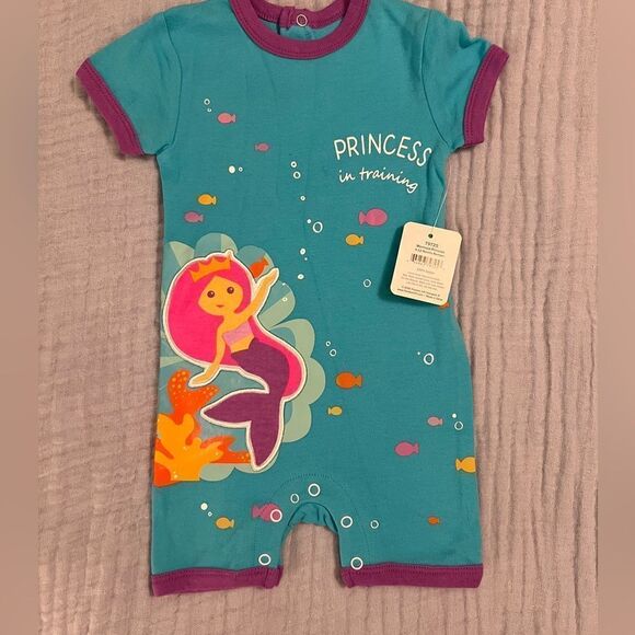 Nwt 6-12m mermaid princess romper - Picture 1 of 4